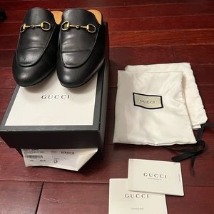 Gucci Princetown Leather Slipper size 38.5.